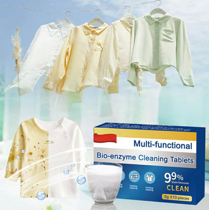 Lot De 2 (20 Comprimés de nettoyage bio-enzymatiques multifonctionnels pour un ménage efficace )