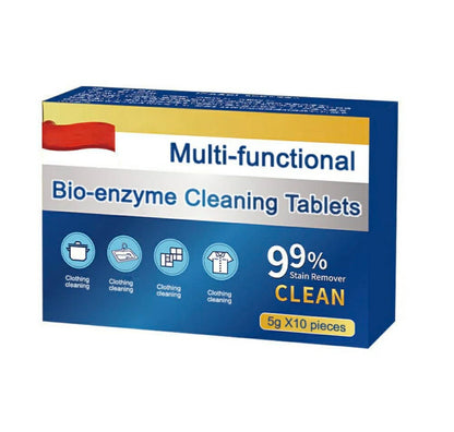 Lot De 2 (20 Comprimés de nettoyage bio-enzymatiques multifonctionnels pour un ménage efficace )